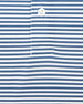 Del Mar Stripe Polo in Moonlight Blue, close-up detail of striped fabric and placket