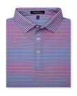 Del Mar Stripe Polo in Pink Floyd / Moonlight, folded front view