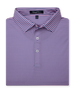 Del Mar Stripe Polo in Pink Floyd / Moonlight, folded front view