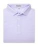 Del Mar Stripe Polo in Violet, folded front view