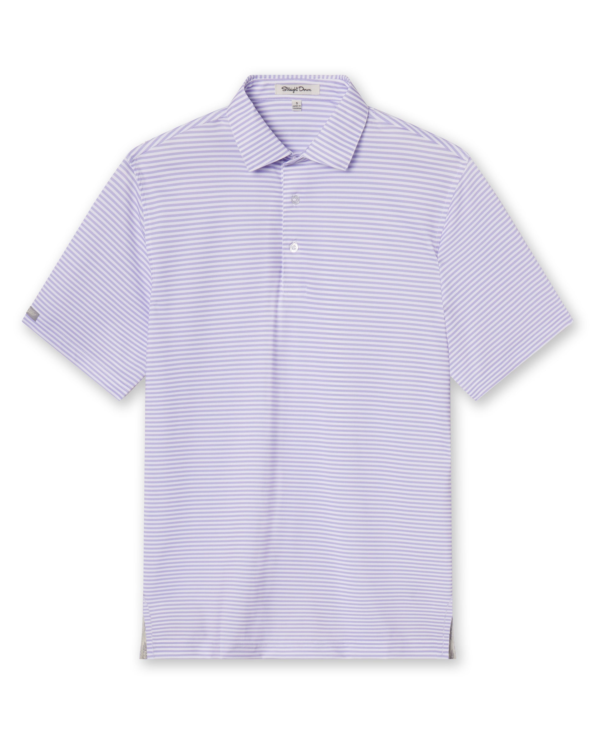 Del Mar Stripe Polo in violat, flat lay product view