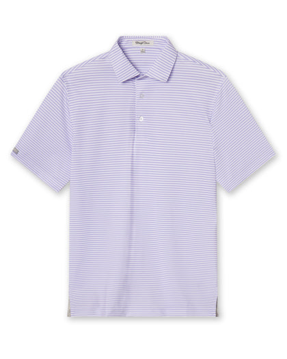 Del Mar Stripe Polo in violat, flat lay product view