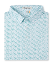 Angler Polo in Sea Green, folded front product view