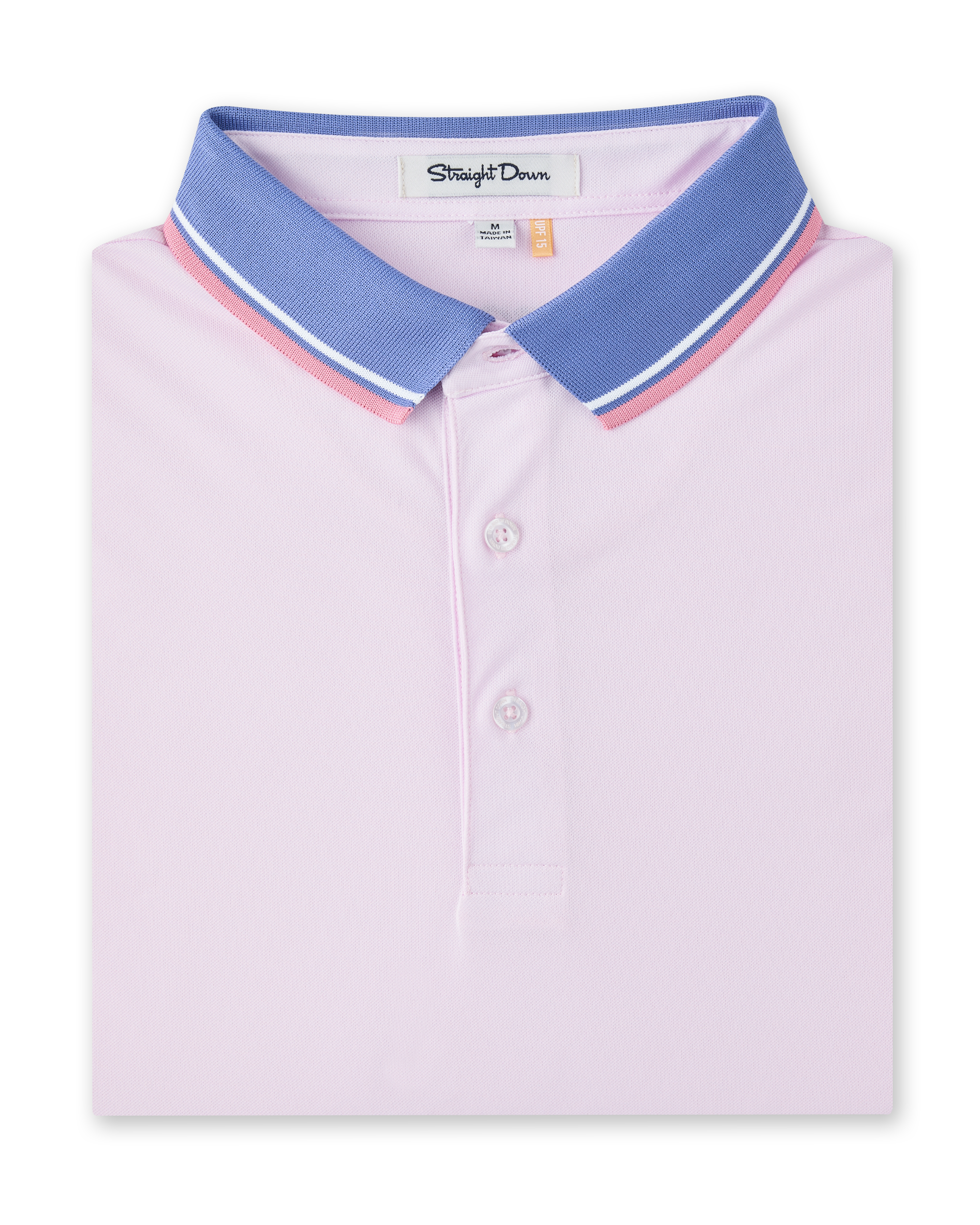 Chorro Polo in Lilac folded to showcase the soft lilac body and contrast collar