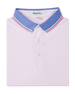 Chorro Polo in Lilac folded to showcase the soft lilac body and contrast collar