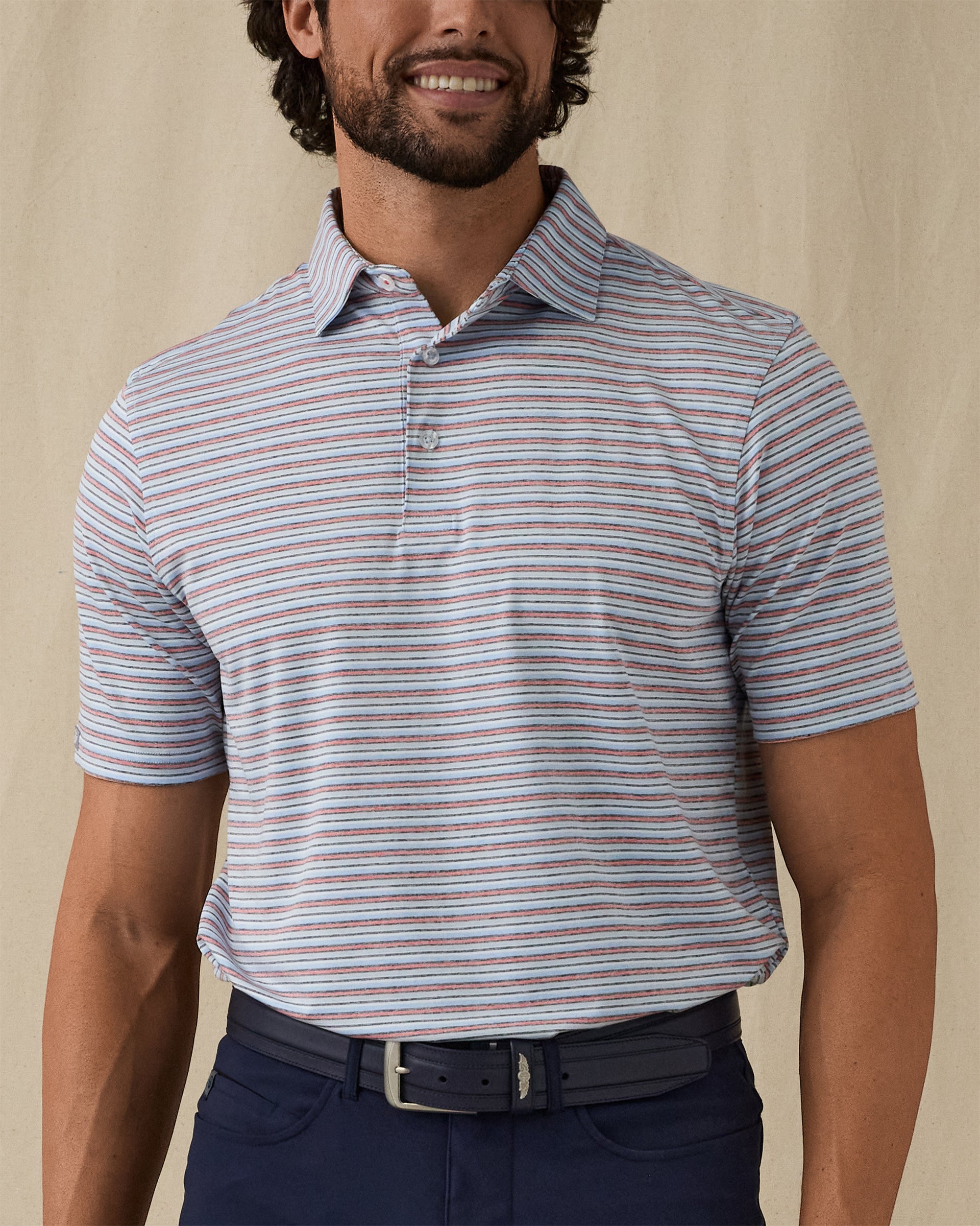 Oceano Stripe Polo - Carolina

