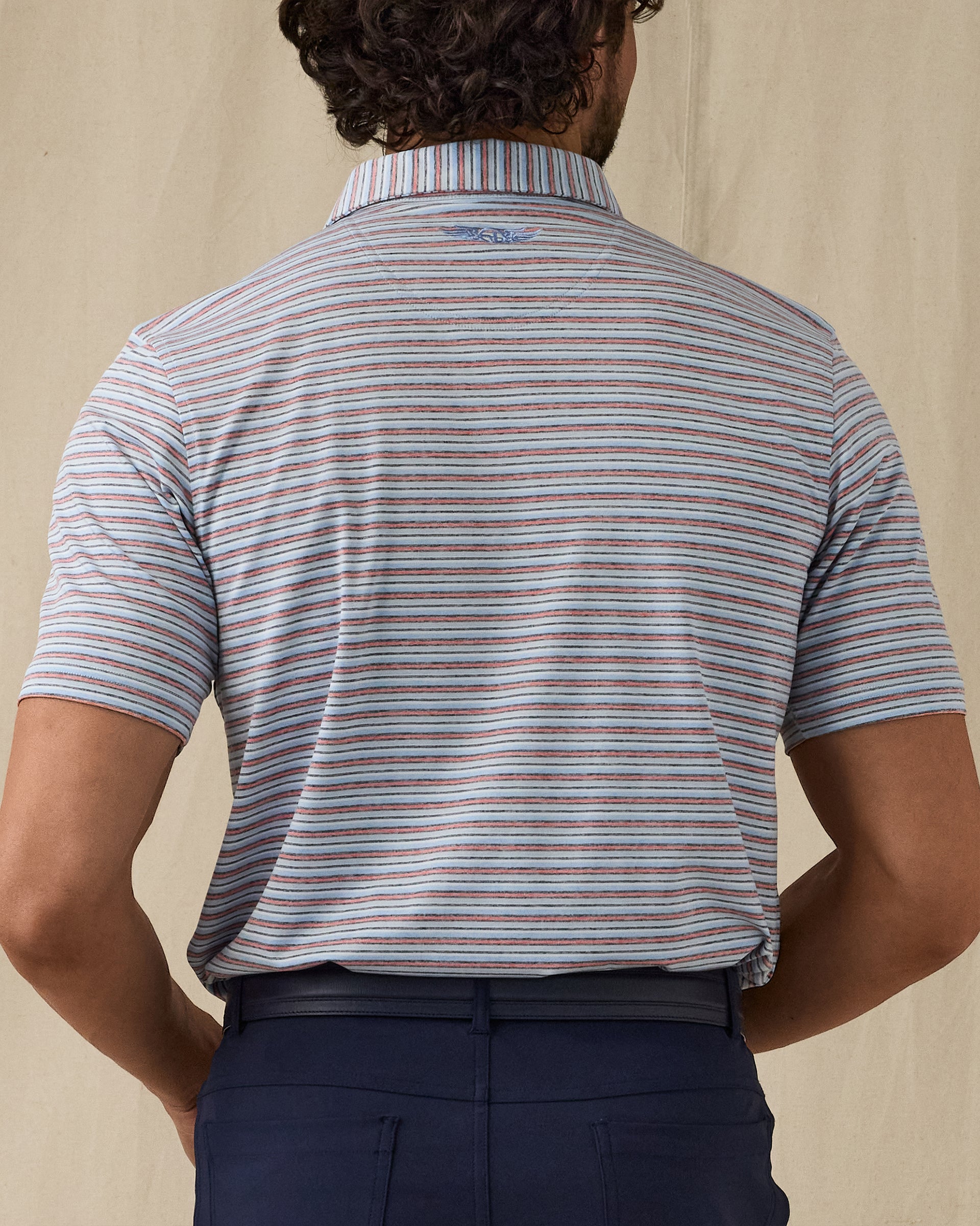 Oceano Stripe Polo - Carolina
