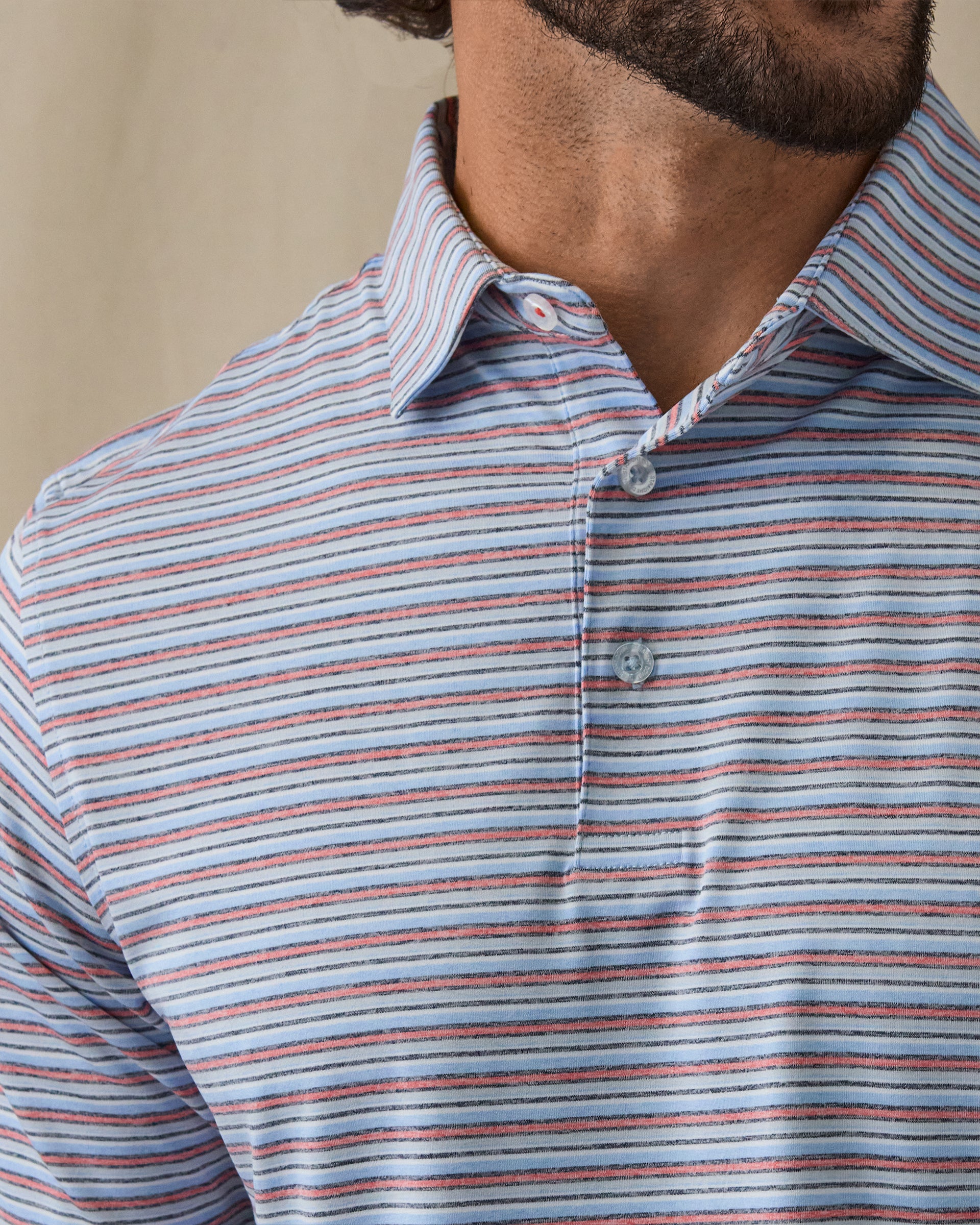 Oceano Stripe Polo - Carolina

