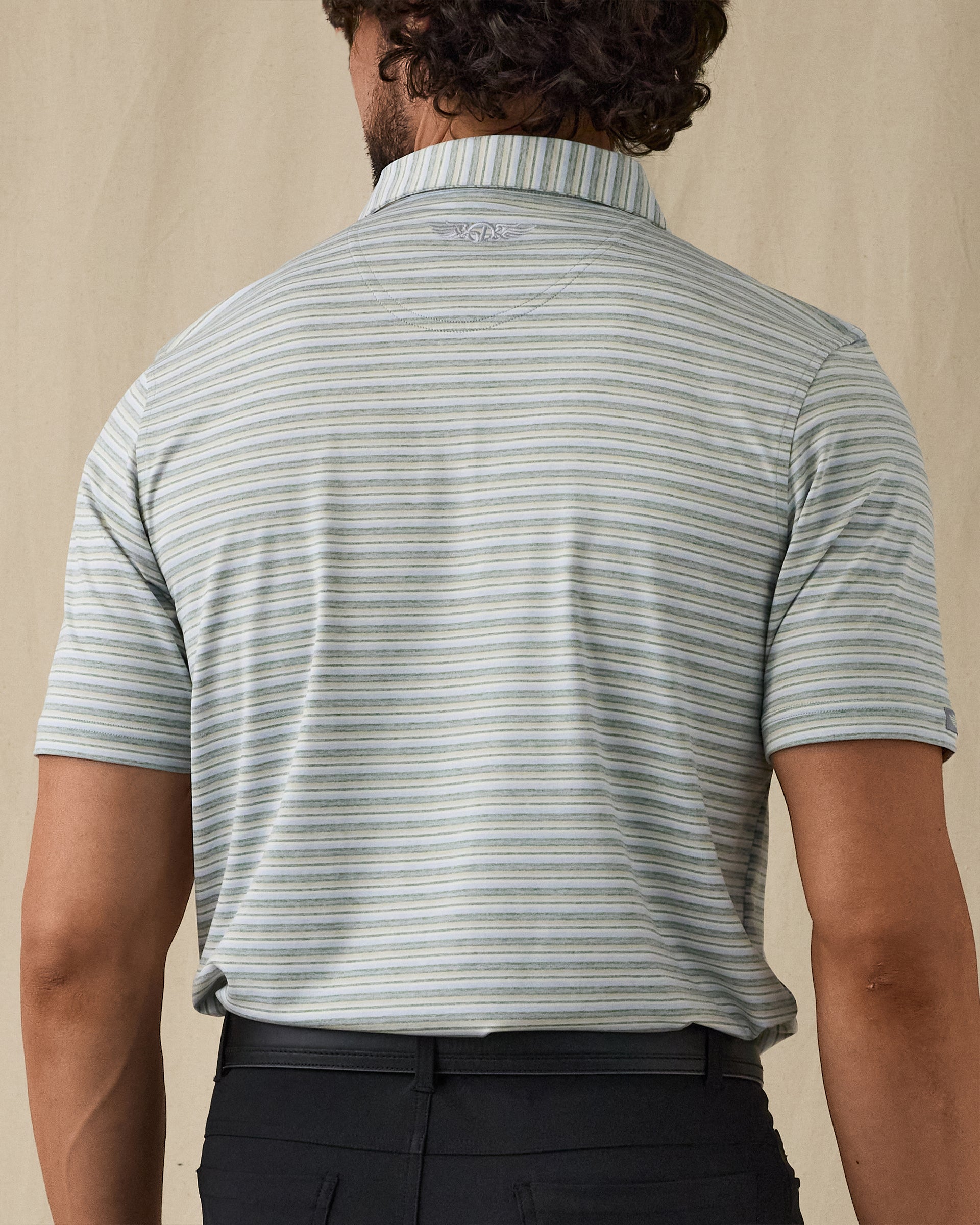 Oceano Stripe Polo - Pine
