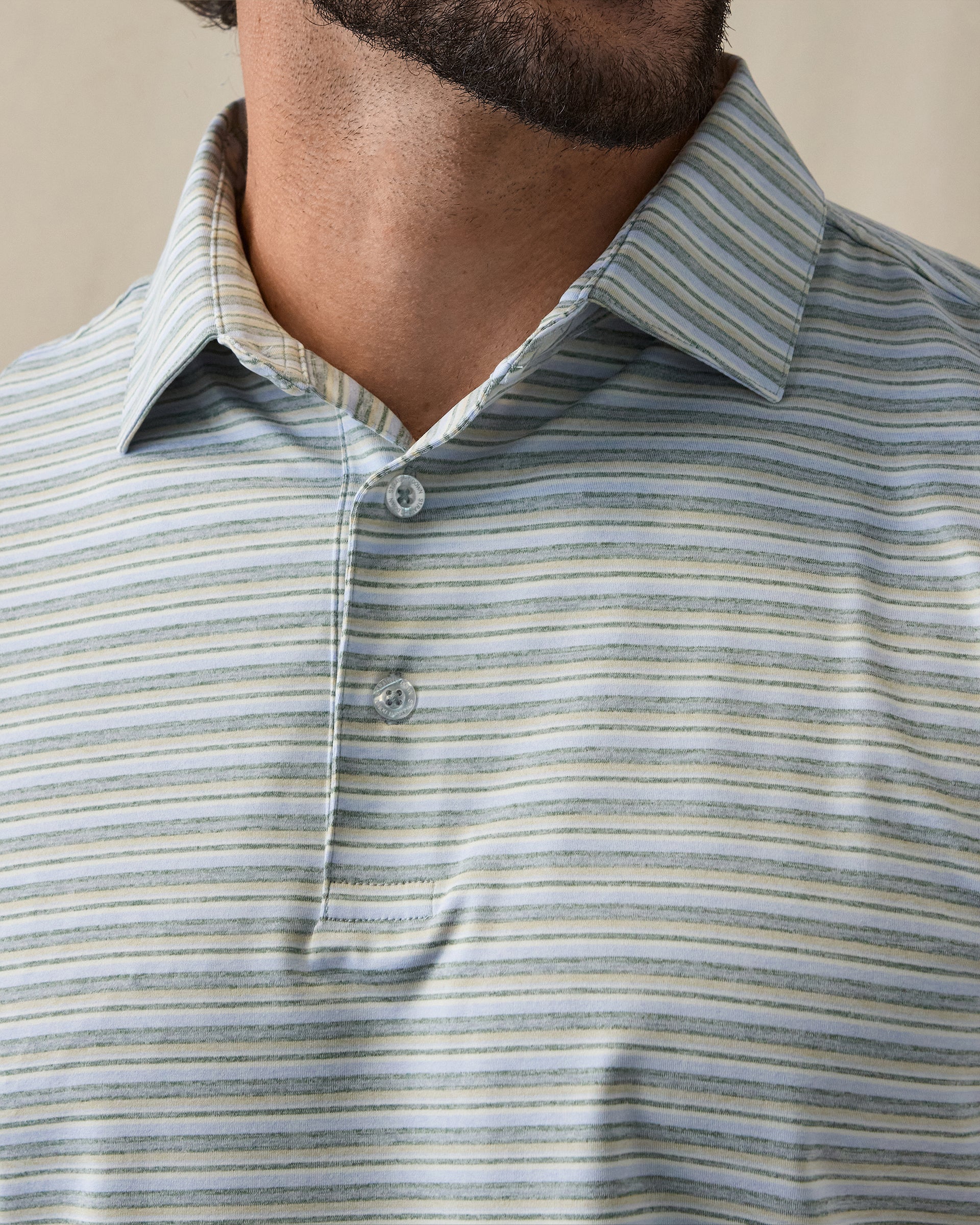 Oceano Stripe Polo - Pine
