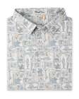 Sam's Seafood Polo in Cream, folded front product view