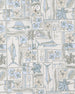 Sam's Seafood Polo in Cream, coastal print detail close-up view