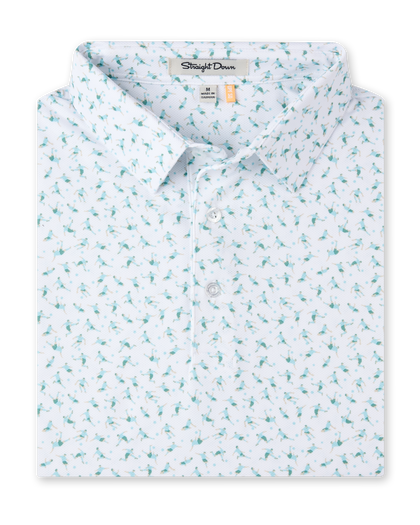 Cup Final Polo in Green Stone, folded front product view