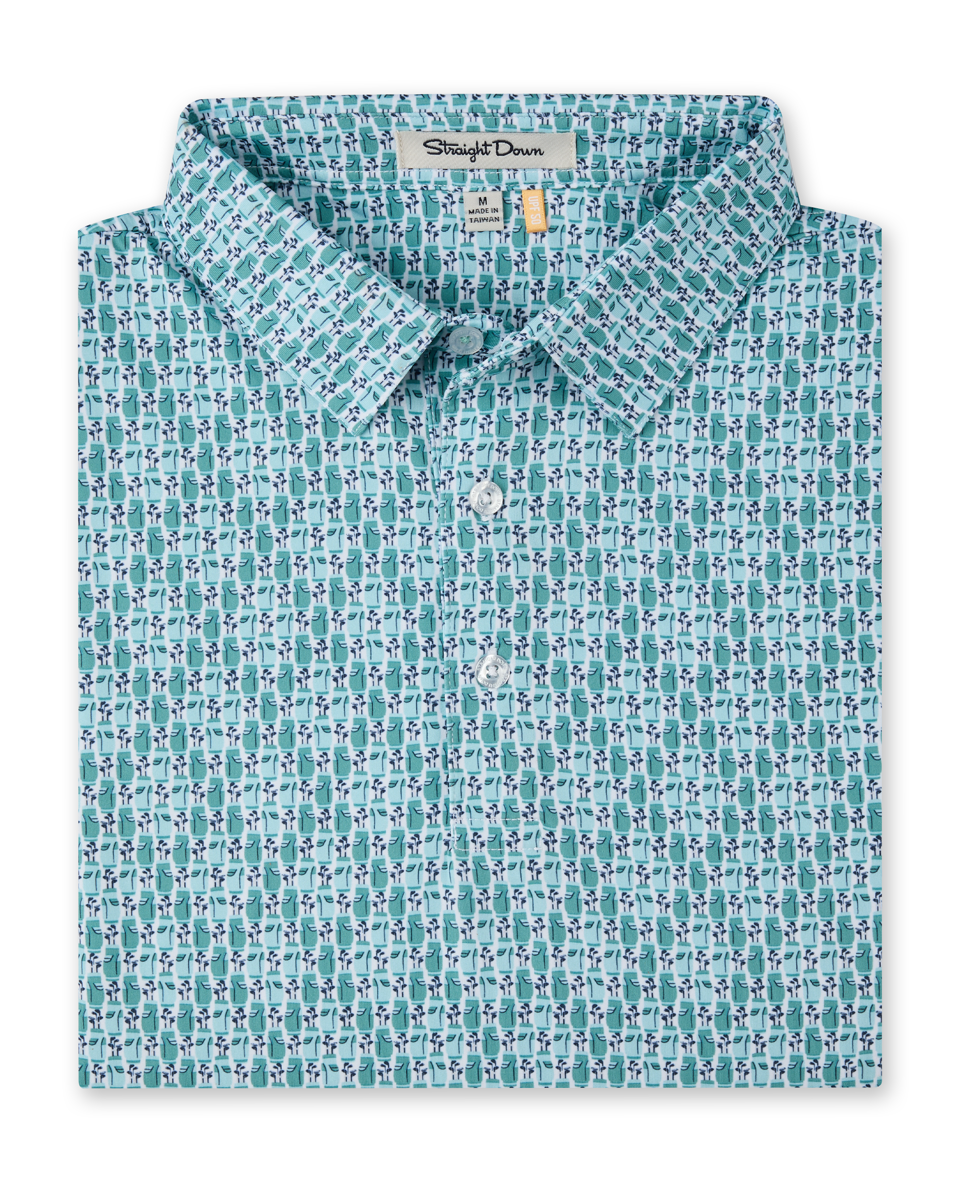 Bagman Polo in Green Stone, folded front product view