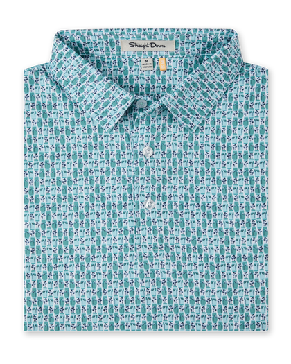 Bagman Polo in Green Stone, folded front product view