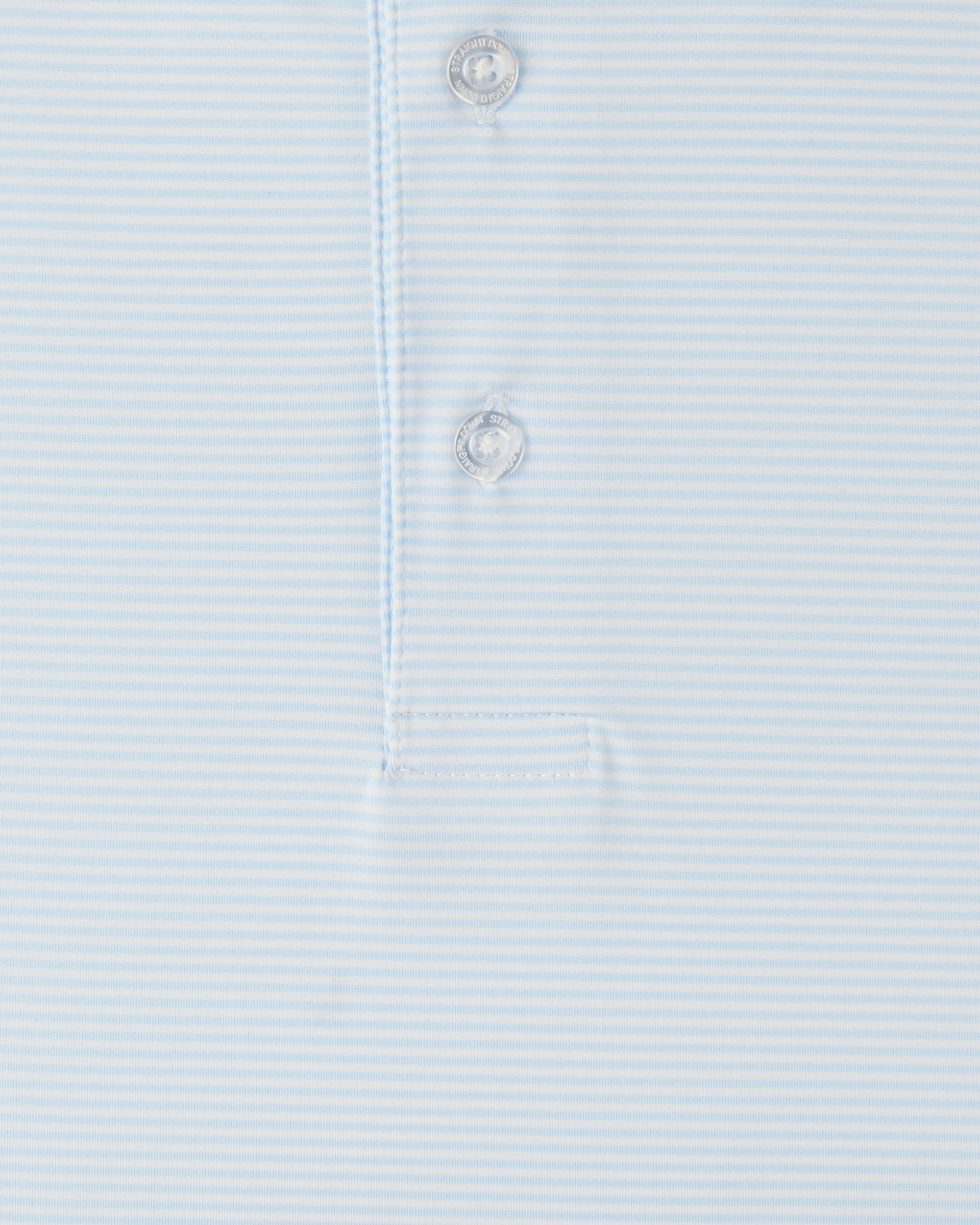 Peninsula Stripe Polo in Nantucket Blue, stripe detail close-up view