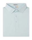 Peninsula Stripe Polo in Sea Spray, folded front product view
