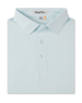 Peninsula Stripe Polo in Sea Spray, folded front product view