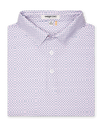 Wilshire Polo in haze, folded view highlighting collar, placket, and micro-print design
