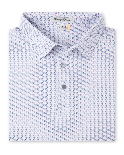 Harbor Club Polo in Moonlight, folded front product view