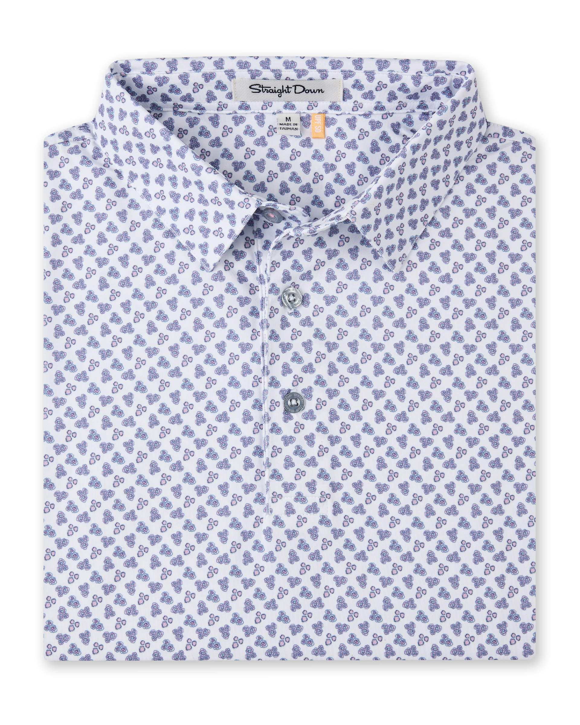 Petal to the Metal Polo in Pink Floyd, folded front product view