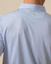 Channel Stripe Polo in Nantucket, back logo detail view