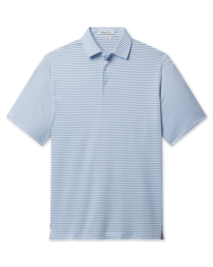 Channel Stripe Polo in Nantucket, front flat lay product view