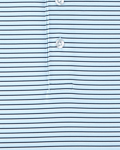 Channel Stripe Polo in Nantucket, stripe detail close-up view