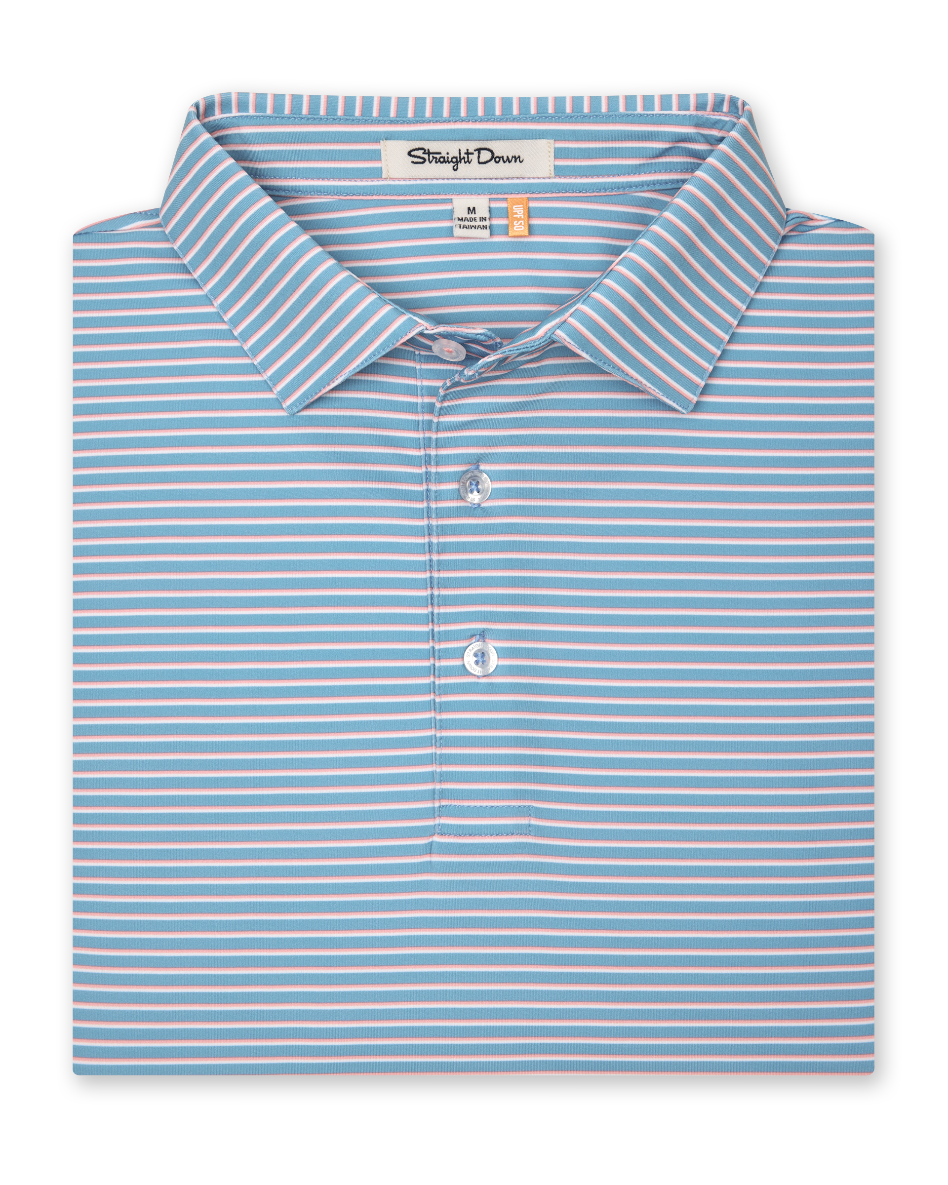 Channel Stripe Polo - Coastal