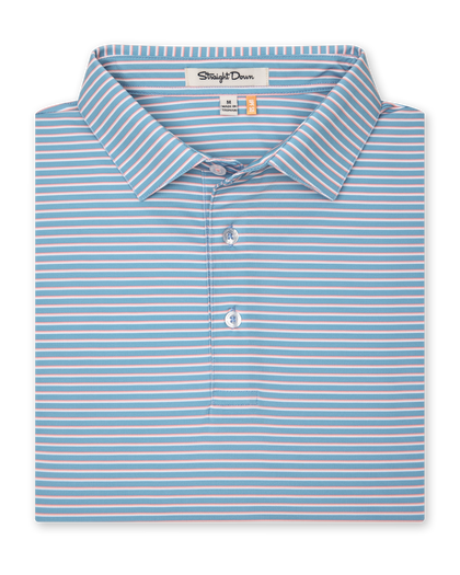 Channel Stripe Polo - Coastal