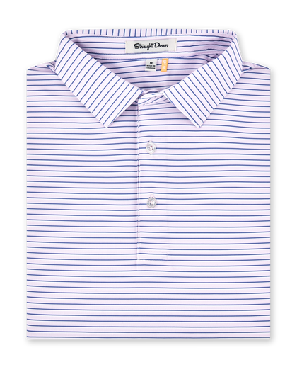 Channel Stripe Polo - Lilac / Tidal