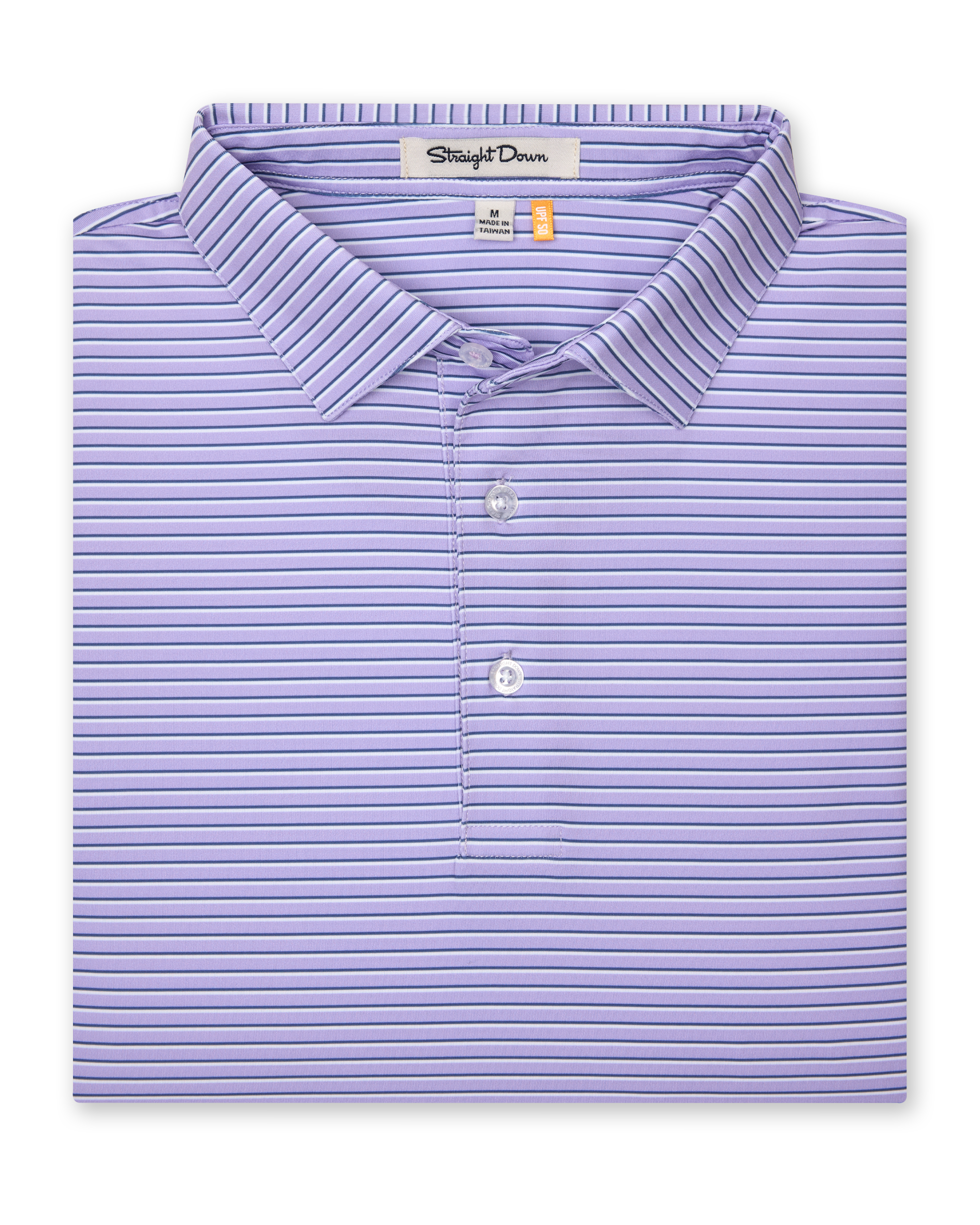 the Virgins　stripe polo ストライプポロ Channel Stripe Polo - Violet | Straight Down