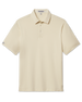 Front view of the Oxford Polo in Summer Sand, featuring short sleeves, a classic collar, two-button placket, and a clean, solid-color design.