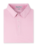 Folded Oxford Polo in punch pink with two-button placket and classic collar