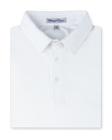 Oxford Polo in White, folded front product view