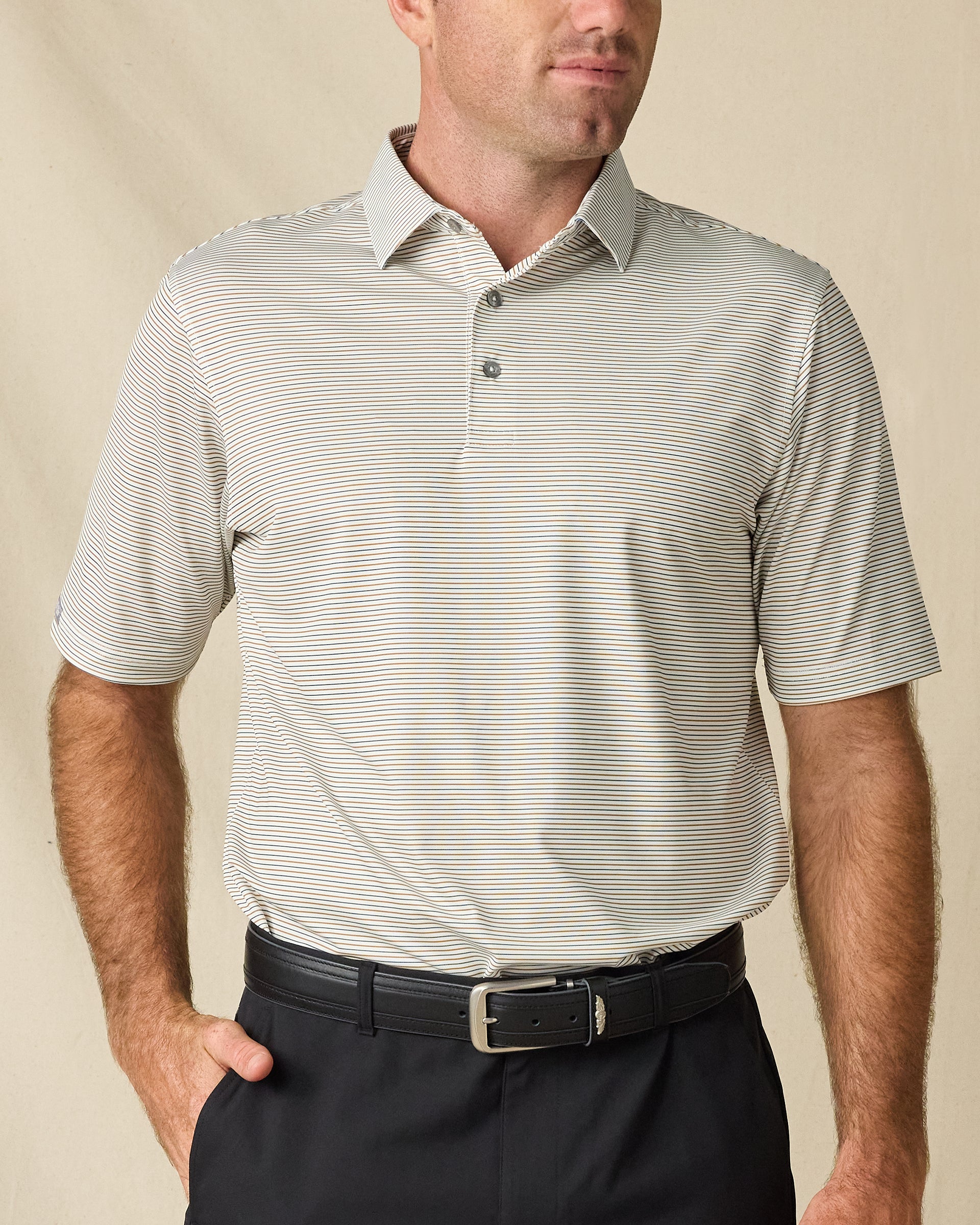 Mariner Stripe Polo - Coconut