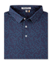 Folded Star Struck Polo in New Indigo featuring an allover patriotic star print