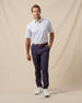 Independence Day Polo in New Indigo styled with navy golf pants, full outfit view