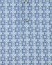 Close-up of the Grayhawk Polo in Moonlight highlighting the detailed geometric pattern and button placket.