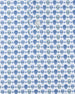 Close-up of the Day of the Dead Polo fabric highlighting the repeating blue and green sugar skull pattern.