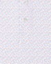 Close-up of the Pink Flamingo Polo in Seashell, highlighting the detailed pink flamingo print with light blue legs, navy accents, and branded button detail.