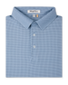 F-16 Polo in Nantucket with blue geometric aircraft-inspired print, folded view
