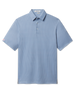 F-16 Polo in Nantucket with allover blue geometric print, front view