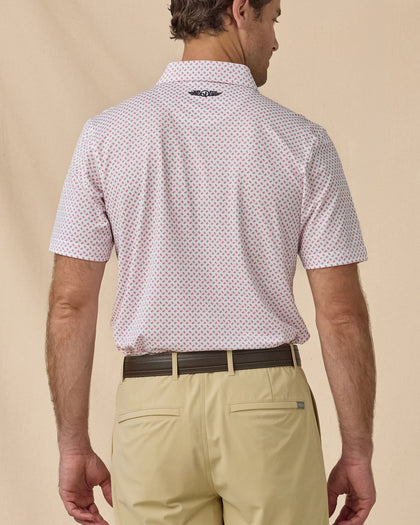 Old Glory Polo in Shine, angled back view