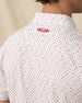 Casino Polo in Flag Red, back logo detail close-up