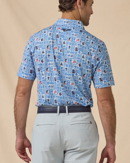 Men’s Aloha 250 Polo in Cobalt Blue, back view