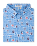 Aloha 250 Polo in Cobalt blue, folded front product view