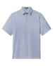 Front view of the Date Palm Polo in New Indigo featuring an allover navy palm tree print