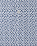 Close-up of the Date Palm Polo in New Indigo showcasing the allover navy palm tree print