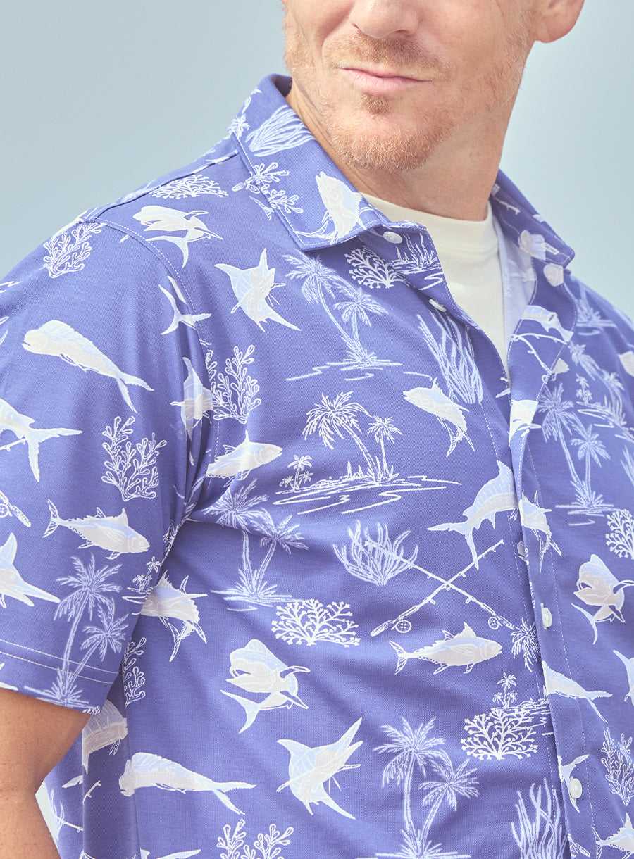 Islamorada Full Button Polo - Skipper
